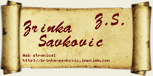 Zrinka Savković vizit kartica